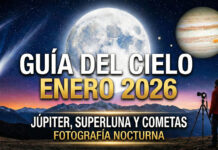 Efemérides Astronómicas Enero 2026: Júpiter en Oposición, Superluna y Cometas efemerides astronomicas enero 2026