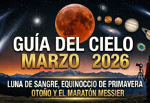 Guía del Cielo Marzo 2026: Cómo Fotografiar el Eclipse de Sangre y el Maratón Messier efemerides astronomicas marzo 2026