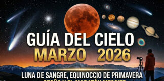 Guía del Cielo Marzo 2026: Cómo Fotografiar el Eclipse de Sangre y el Maratón Messier efemerides astronomicas marzo 2026