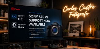Actualización Express: Adobe Lightroom Classic 15.3.1 y Camera Raw 18.3.2 para la Sony A7R VI Adobe ya soporta la Sony a7R VI