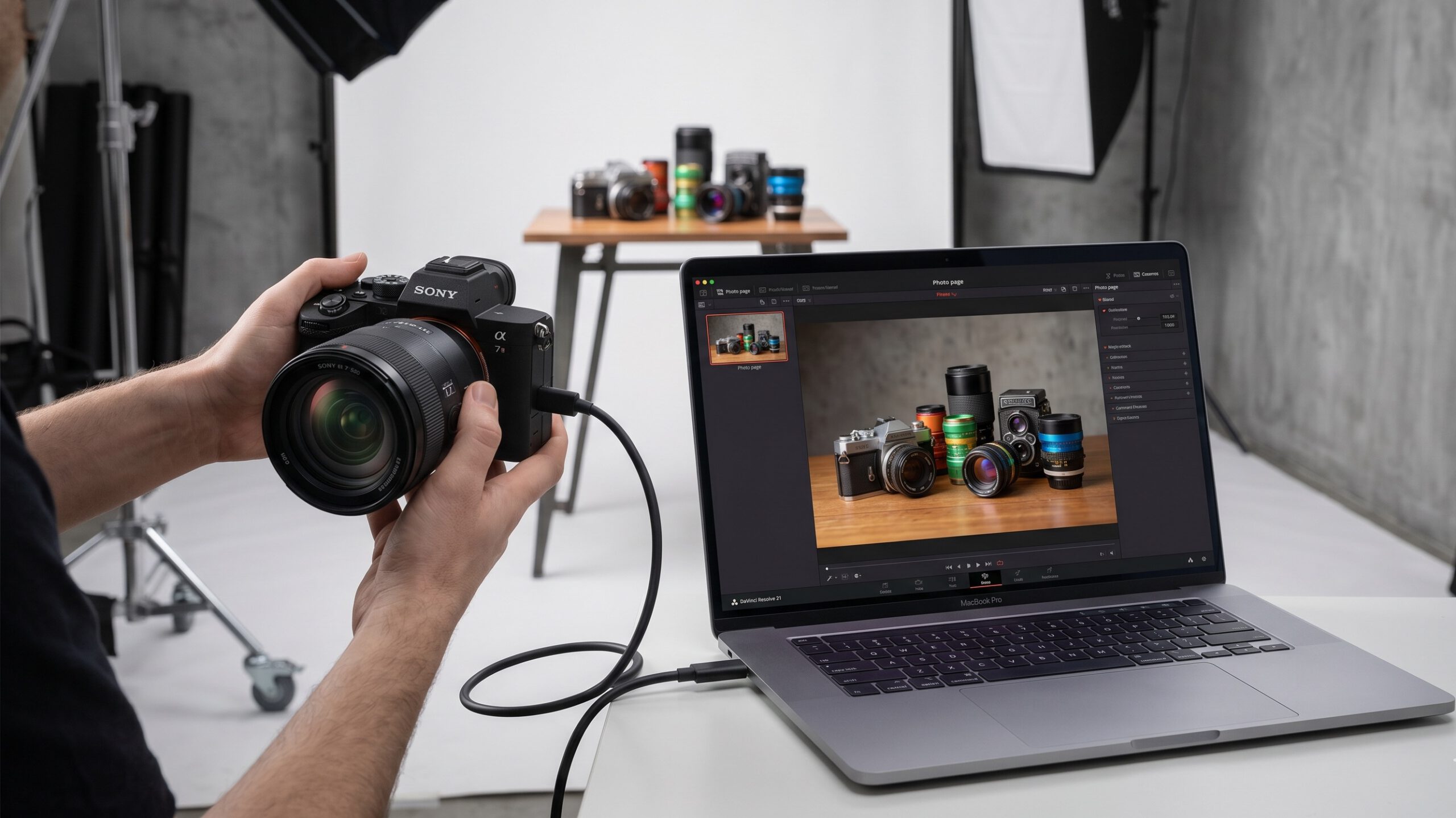 La nueva integración de captura en vivo (tethering) para la Sony α7 V es una herramienta potente para fotógrafos híbridos.