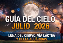 Guía del cielo nocturno de julio 2026: Vía Láctea, lluvias de estrellas y efemérides espaciales efemérides astronómicas julio 2026