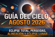 El Cielo en Agosto de 2026: Eclipse Solar Total, Perseidas y Guía Astronómica Completa El cielo en agosto de 2026 con el eclipse solar total y las Perseidas