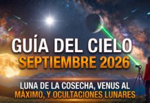 Guía del Cielo de Septiembre 2026: Luna de la Cosecha, Ocultación de Venus y Efemérides Espaciales Guía del cielo nocturno septiembre 2026 con Luna de la Cosecha y Venus