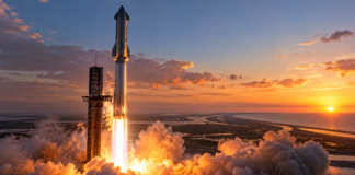 Starship Flight 14 en directo: SpaceX intenta llevar Starship a órbita por primera vez Starship Flight 14 de SpaceX durante el lanzamiento desde Starbase