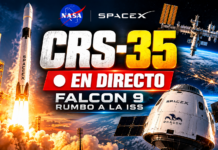SpaceX CRS-35: lanzamiento del Falcon 9 en directo, horario en España y misión a la ISS Ilustración del lanzamiento del Falcon 9 de SpaceX en la misión CRS-35 hacia la Estación Espacial Internacional.